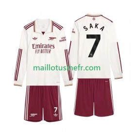 Maillot de Foot Arsenal Saka 7 Troisième 2025-26 Manches Longues - Enfant